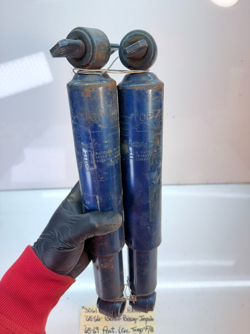 NOS 1965 -1969 Chevy Impala Biscayne Bel Air Caprice Rear Shock Pair 3047 B56-41