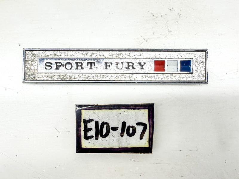 OEM 1967 PLYMOUTH SPORT FURY DOOR PANEL EMBLEM MOPAR 2788485 E10-107