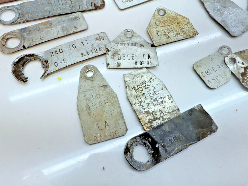 60- Vintage OEM LOT Metal Plate Tag VIN Plate Badge Emblem Serial Data ID B65-28