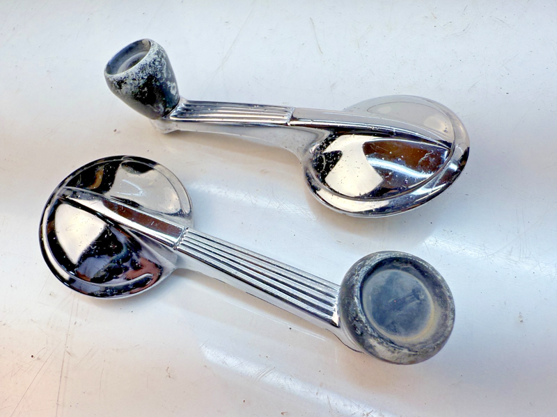 1949 - 1962 Chevy Corvette Bel Air Impala PAIR Door Window Crank Handle B79-51