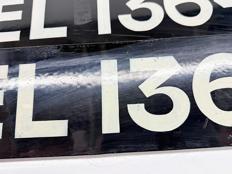 Porcelain PAIR Pre 1932 EL 1364 Bournemouth British License Plate Sign C47-71