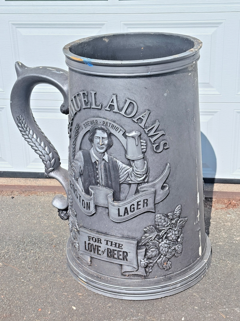HUGE 3 FOOT Samuel Adams Beer Stein Mug Bar Store Display Mancave Table