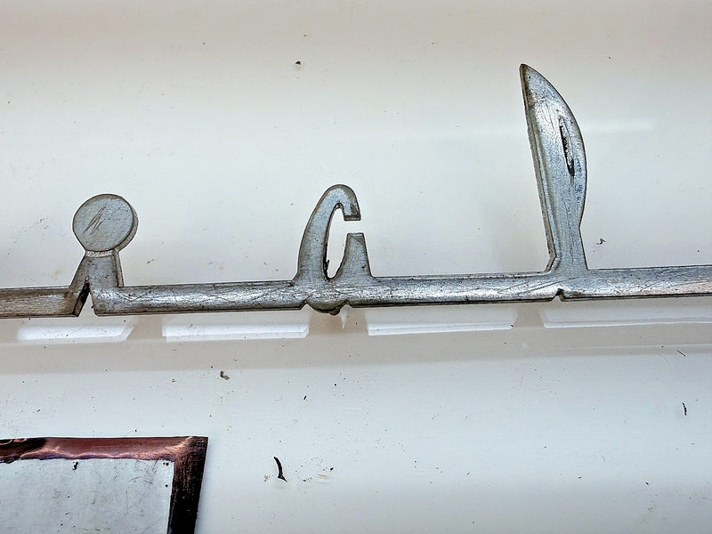 VINTAGE Original 1941 1942 PACKARD SPECIAL SCRIPT EMBLEM Badge E8-59