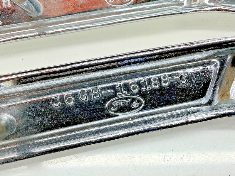 (3) NOS 1966 MERCURY COMET RH CHROME FENDER LOUVERS EMBLEMS C6GB-16188-C C60-42
