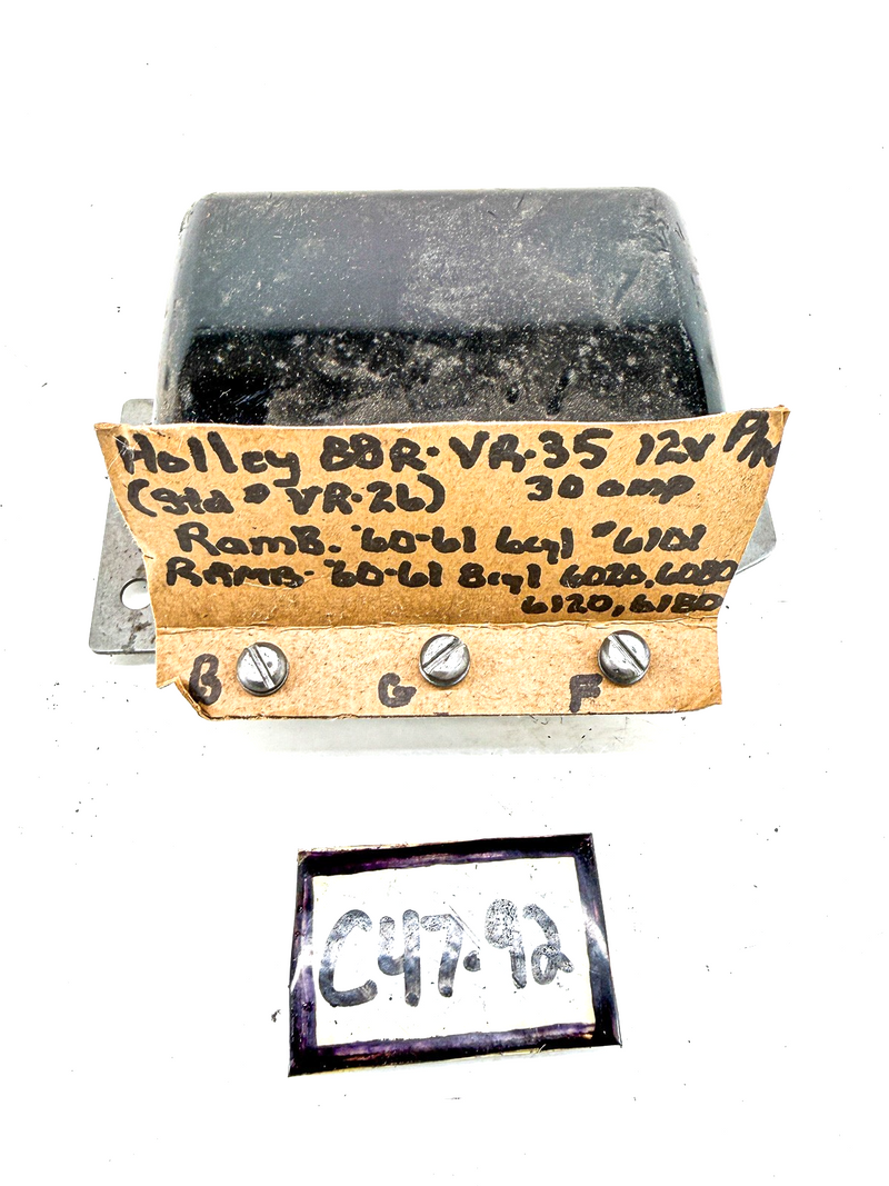 Vintage 1960 1961 RAMBLER 12 VOLT VOLTAGE REGULATOR HOLLEY VR-35 C47-92
