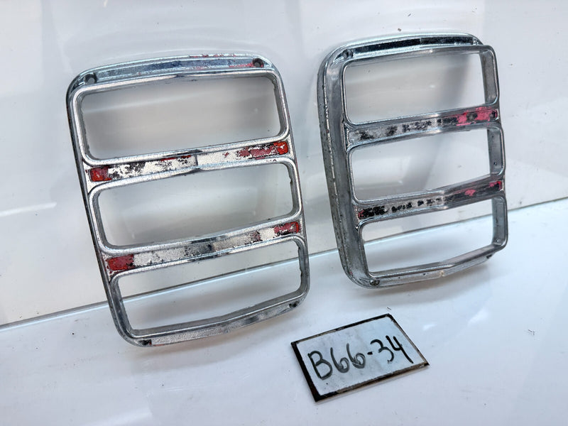 OEM Pair  1964 - 1966 Ford Mustang Tail Light Bezel LH RH C4ZB-13449-B 65 B66-34