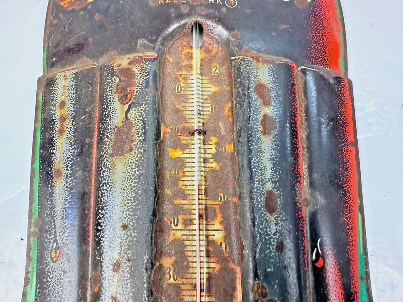 VINTAGE LARGE 29” COCA COLA EMBOSSED BOTTLE THERMOMETER SIGN 1960 - 1970’s