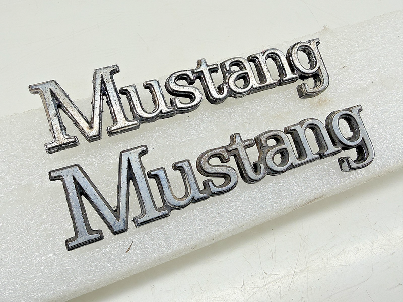 OEM 1974 - 1978 Ford Mustang Chrome Emblem Pair D5ZB-16B114-AA E9-59