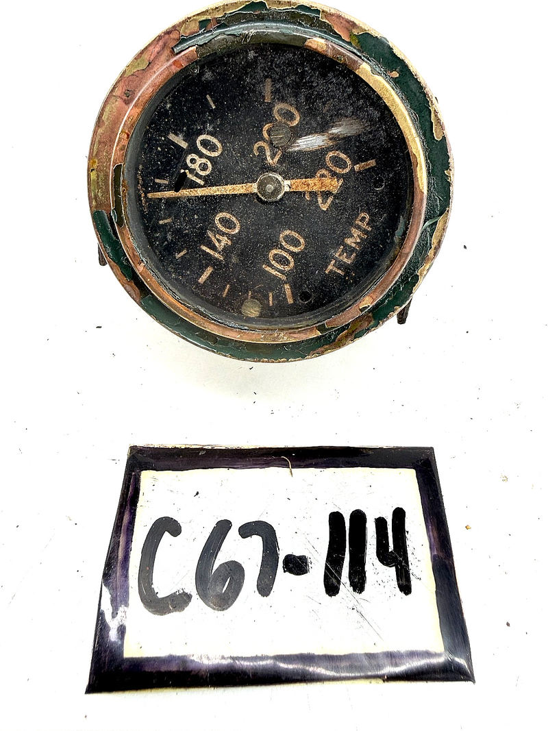 OEM 1940's Ford GPW Jeep Willys MB M38 Temperature Gauge 100-220℉ WWII C67-114