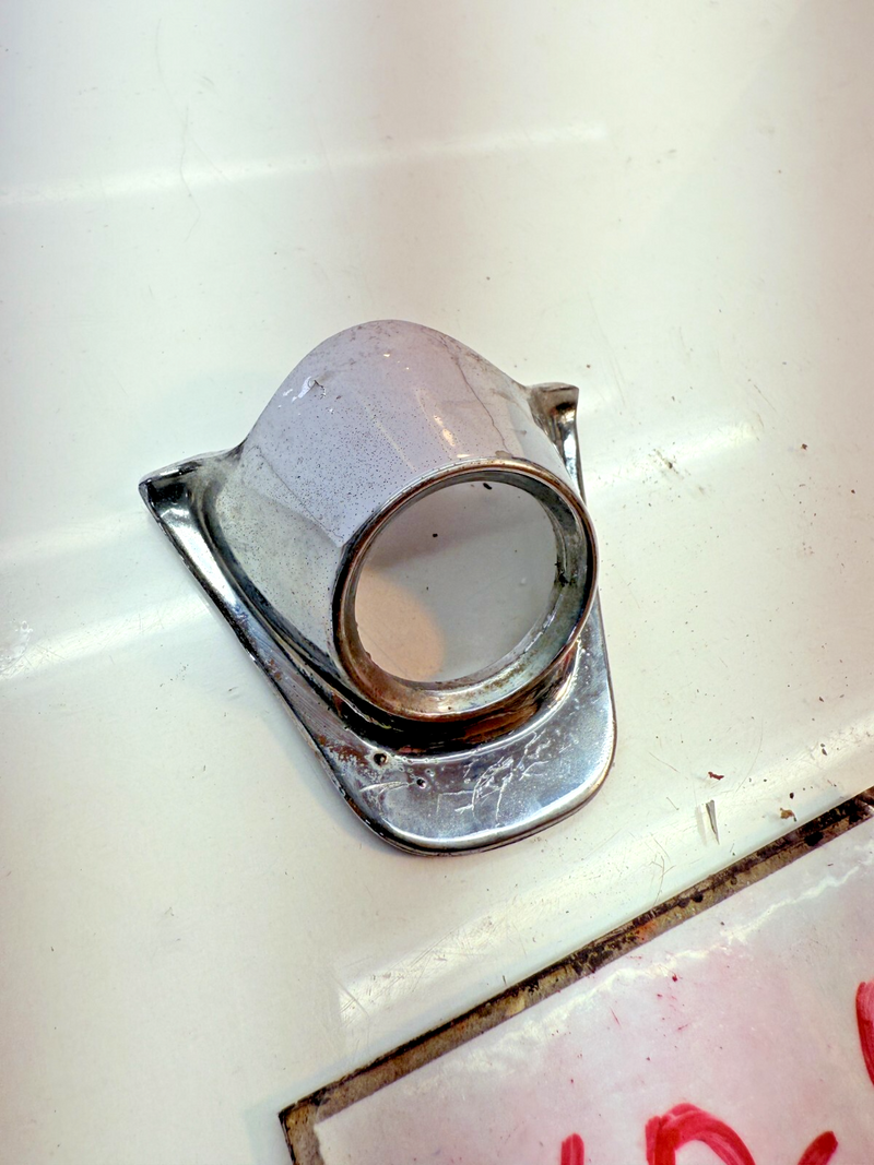 OEM 1960 Chevy Impala El Camino LH Chrome Windshield Wiper Escutcheon 60 B60-8