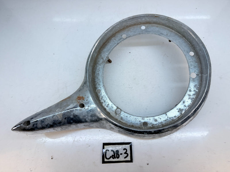 BRKN OEM 1957 FORD FAIRLANE 500 RH TAIL LIGHT HOUSING BEZEL C28-3