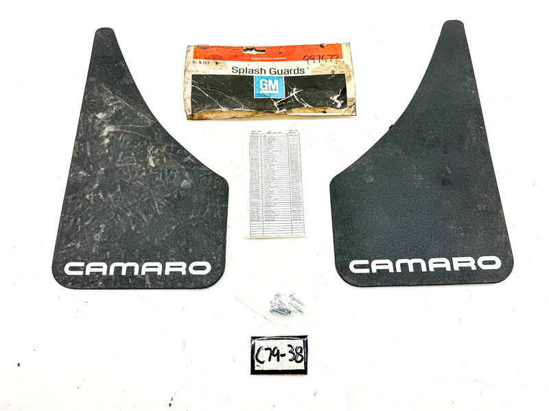 NOS 1982 - 1992 CHEVROLET CAMARO SPLASH GUARDS MUD FLAPS PAIR 997677 C79-38