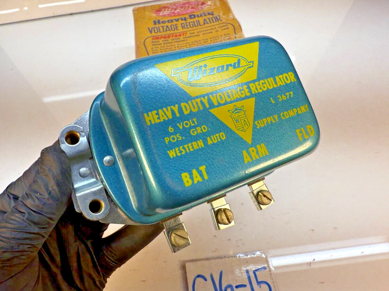NOS HD WIZARD L-3677 VOLTAGE REGULATOR GMC PACKARD NASH STUDEBAKER KAIS C16-15