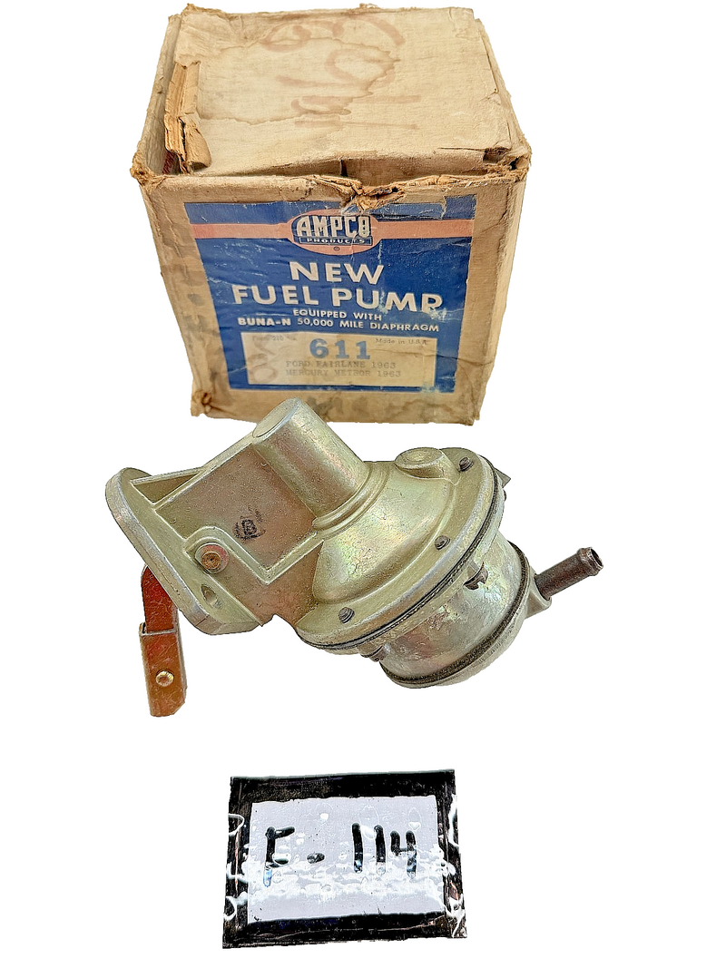 NOS 1963 Ford Fairlane Mecury Meteor Fuel Pump 611 F-114