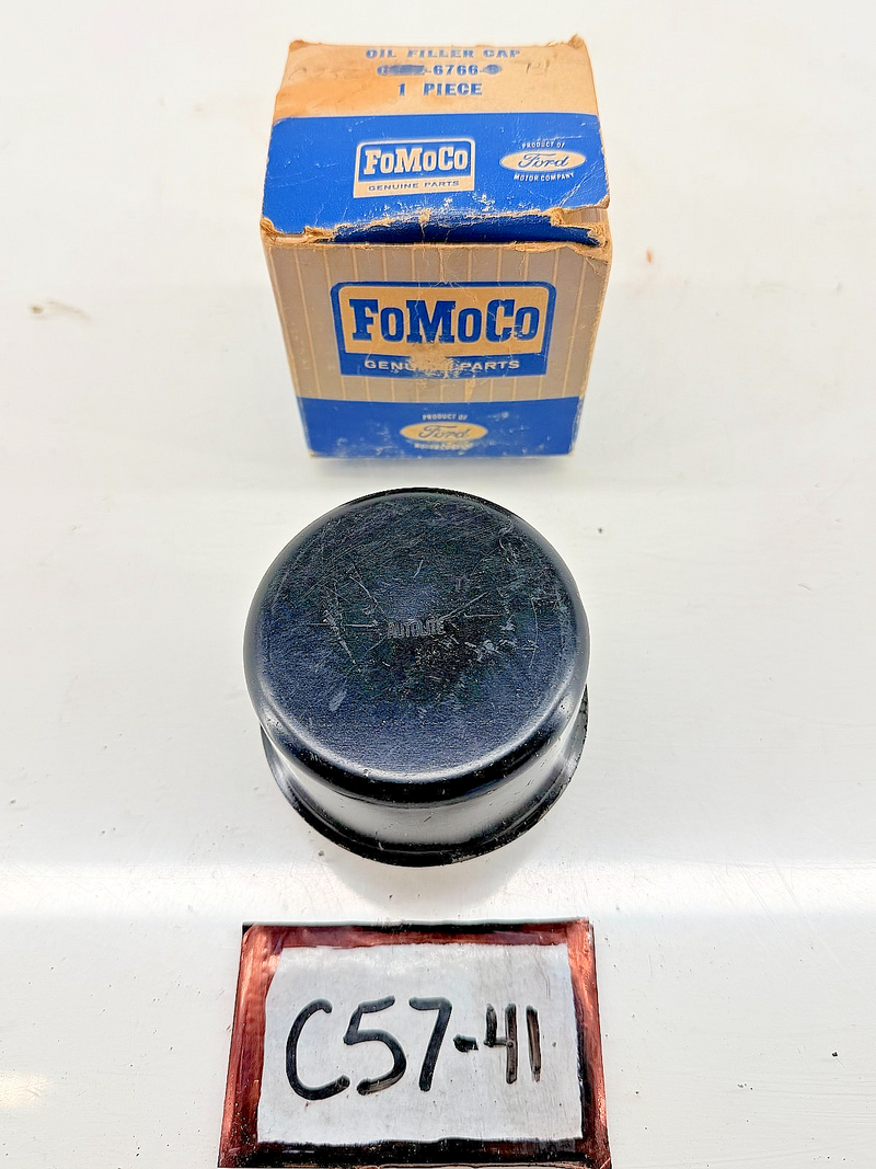 NOS AUTOLITE 1962 Thunderbird / Galaxie Chrome Oil Filler Cap C2SZ-6766-B C57-41