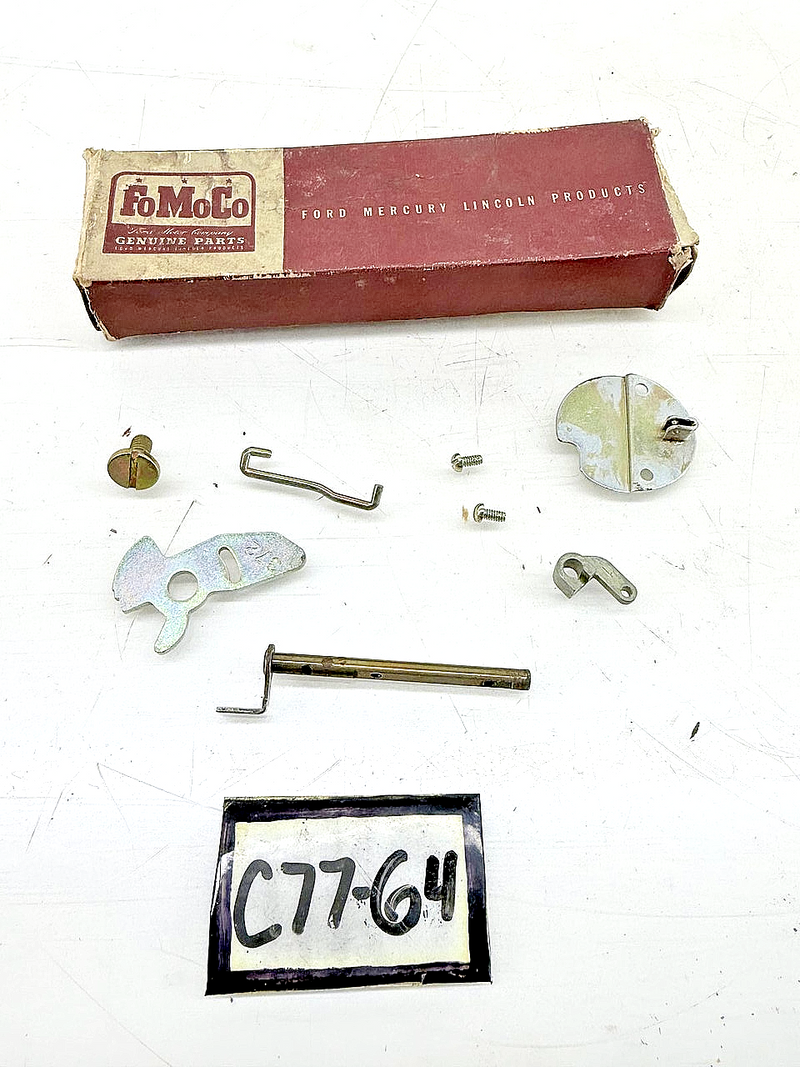 NOS 1962 MERCURY COMET METEOR CARB CHOKE SHAFT & LEVER KIT C2GY-9546-A C77-64