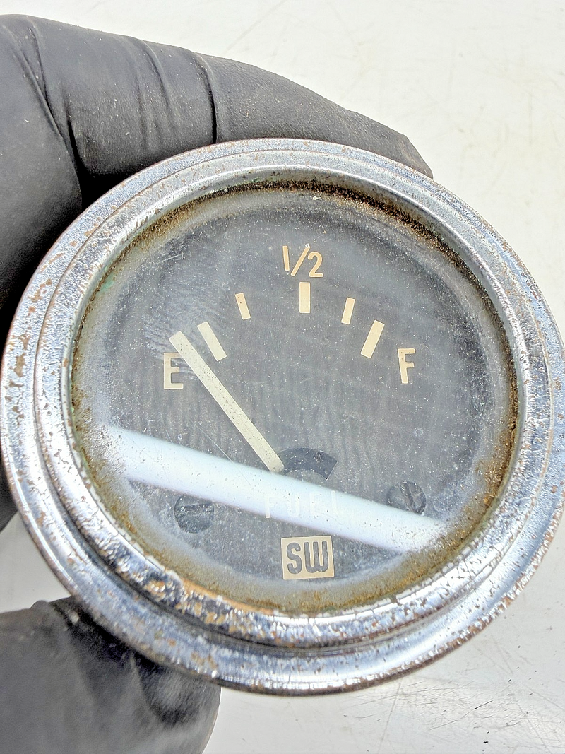 Vintage 1940s - 1950s WILLYS JEEP Rat Rod Stewart Warner Fuel Level Gauge C39-66