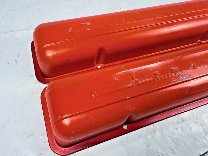 OEM 1959 -1968 Chevy Corvette Impala Nova 283 327 Valve Covers Script 1960 B48-7