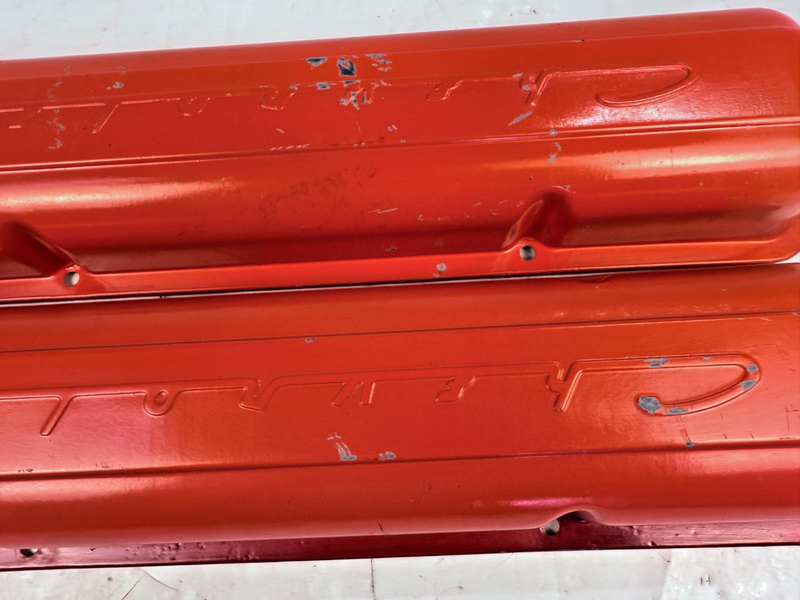 OEM 1959 -1968 Chevy Corvette Impala Nova 283 327 Valve Covers Script 1960 B48-7
