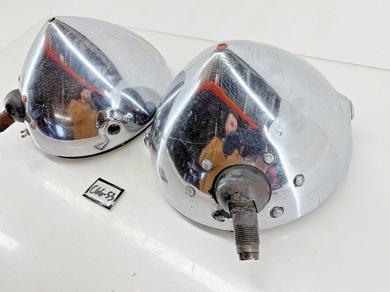 RARE OEM 1930's CADILLAC HEADLIGHTS V12 V16 CM HALL RED GREEN JEWELS HEAD LIGHTS