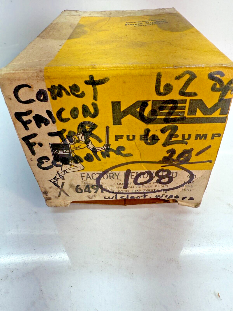 NORS AC FUEL PUMP 6491-  1962 FORD FALCON MERCURY COMET 6 CYLINDER 62 F-108