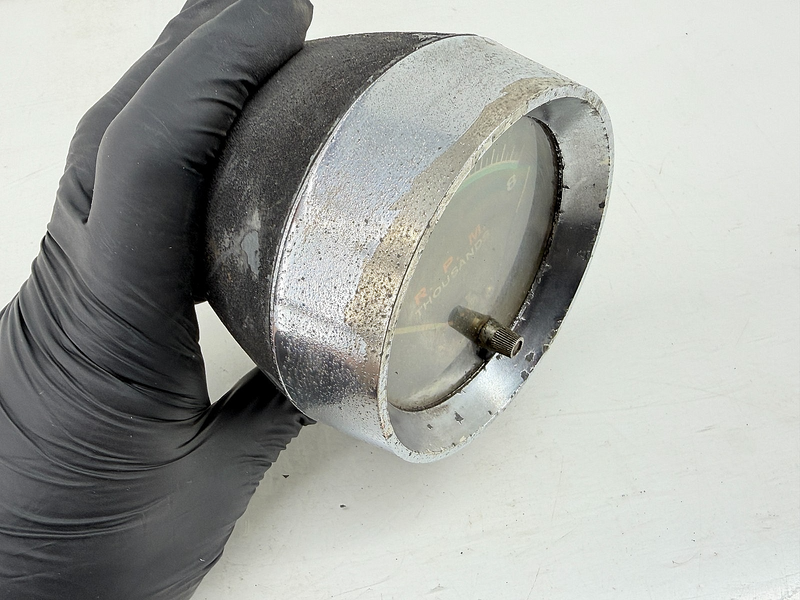 Vintage RAC Tachometer GREENLINE Tach RPM 8K Gauge GASSER HOT RAT ROD  C69-37