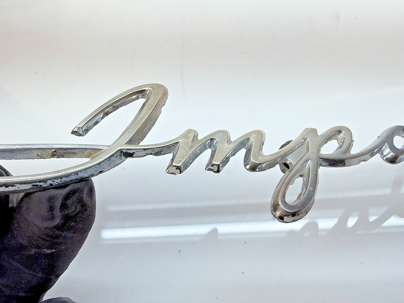 OEM 1961 1962 CHEVROLET IMPALA QUARTER PANEL NAMEPLATE SCRIPT EMBLEM E8-54