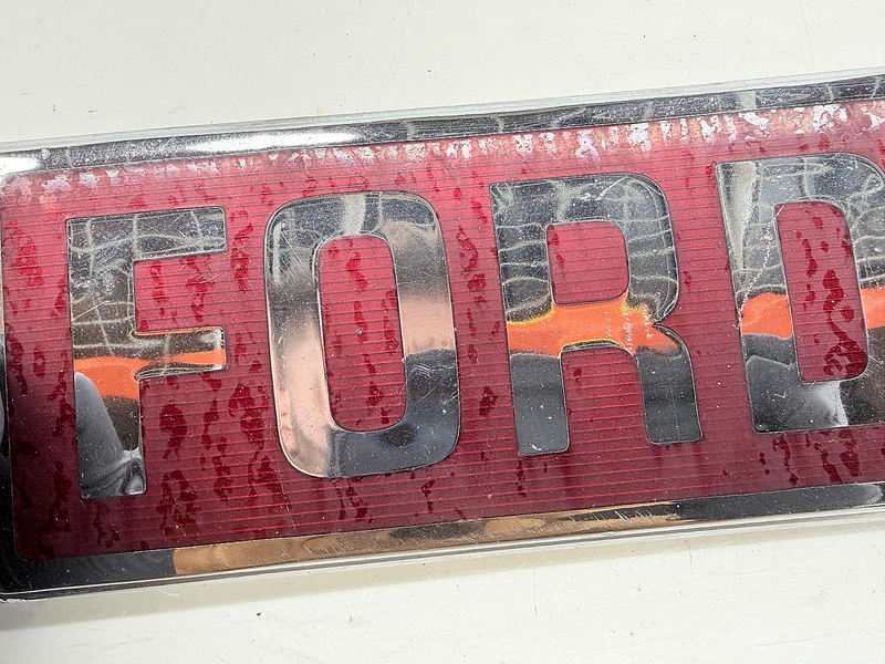 Vintage ORIGINAL Ford Chrome Emblem Badge MAN CAVE RAT ROD C66-21