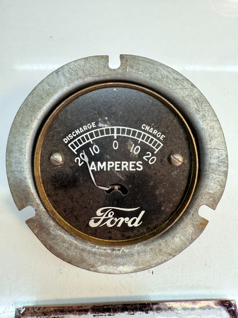 Vintage Original Antique Ford Model "A" / "T" AMPERES GAUGE AMP C24-28