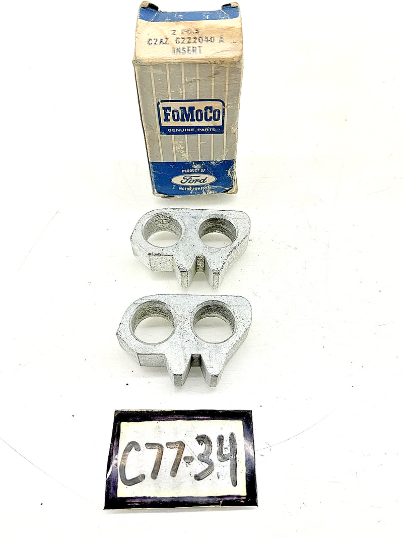 NOS 1962 FORD GALAXIE PAIR DOOR STRIKER INSERT C2AZ-6222040-A FOMOCO C77-34