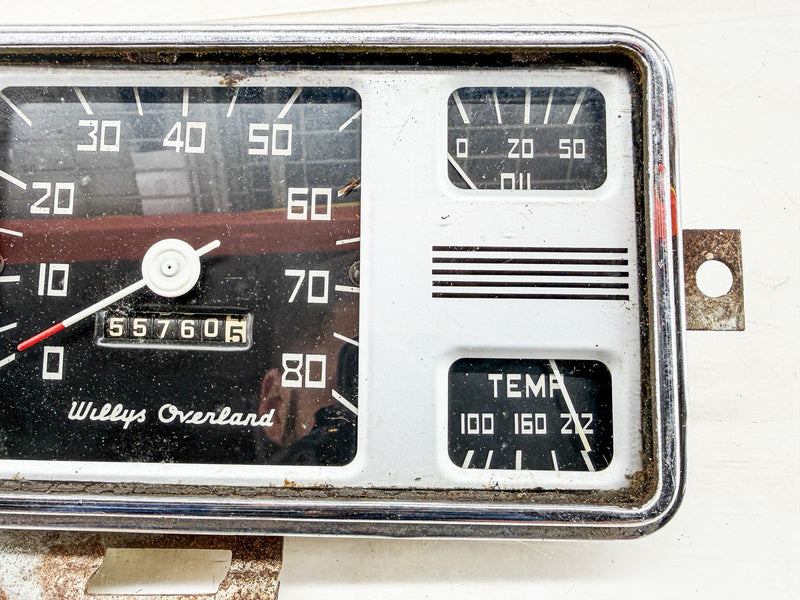 1948 1949 Willys Overland Jeepster Instrument Cluster Speedometer Gauges C79-39