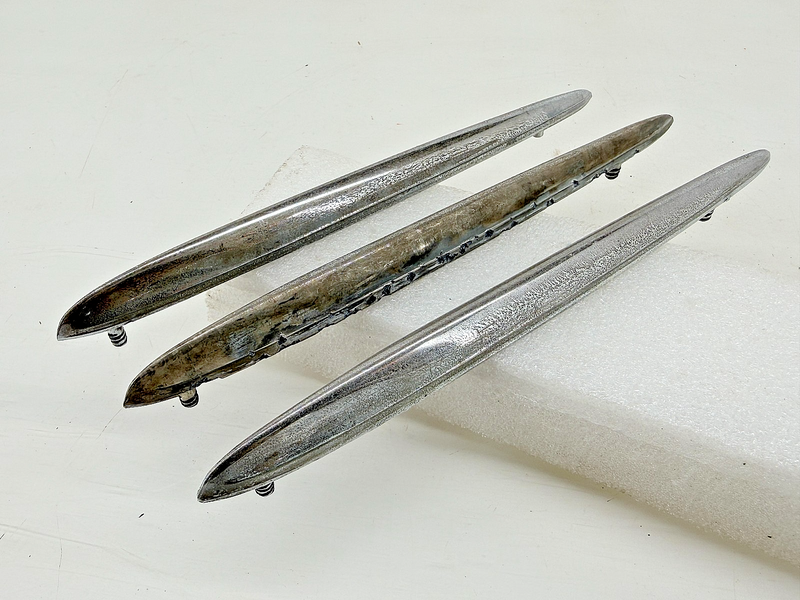 (3) OEM 1963 Mercury Comet Rear Fender Spears Trim 221 260 Convertible C66-31