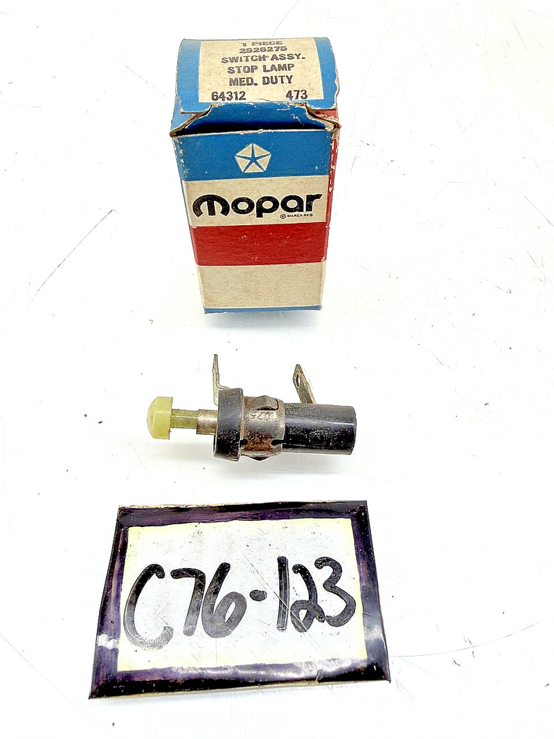 NOS 1969 - 1974 DODGE PLYMOUTH CHRYSLER STOP LAMP SWITCH MOPAR 2926275 C76-123