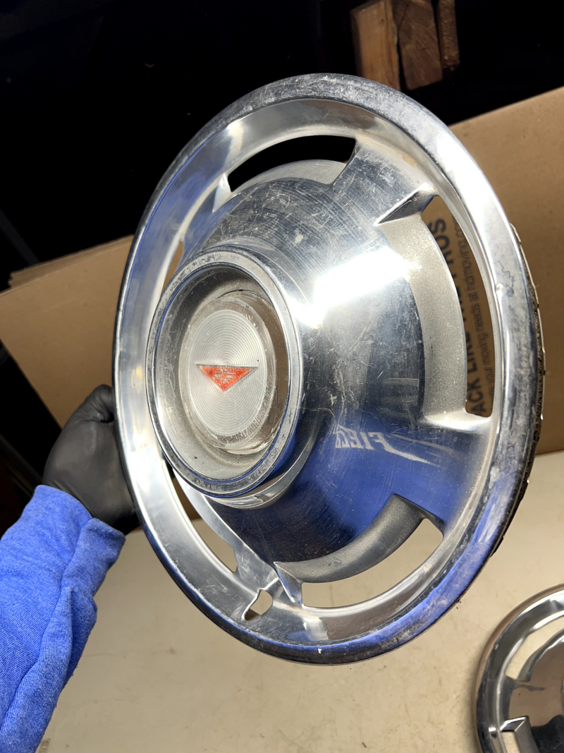 OEM 1965 65 Chevy Corvair Hubcap Rim Hub Cap Wheel Cover PAIR 13" 3962CB40 B40-5
