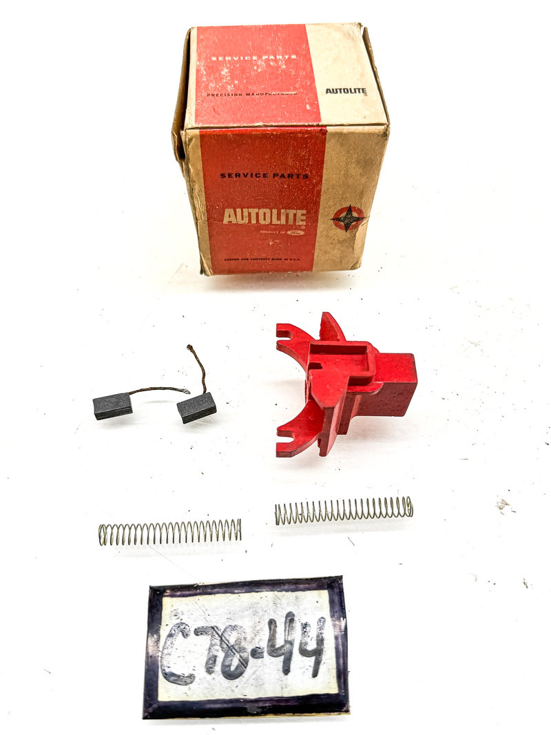 NOS 1950s 1960s FORD AUTOLITE STARTER BRUSH HOLDER KIT C78-44