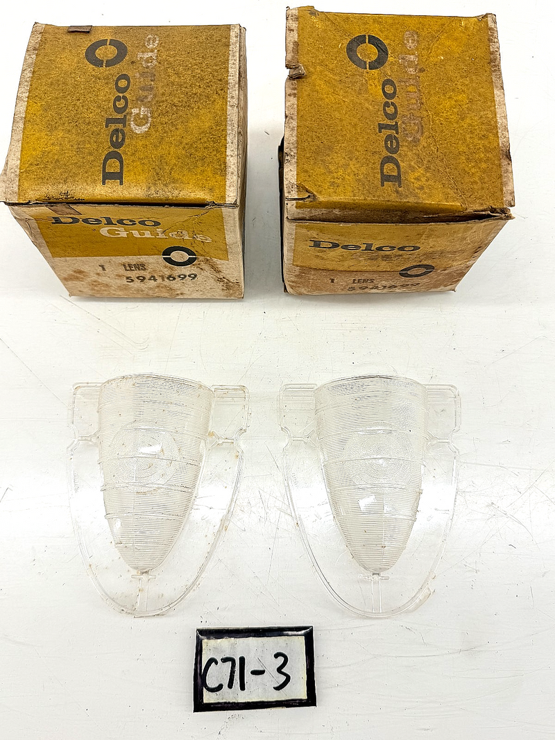 NOS 1954 Chevrolet BelAir 210 150 Back-Up Light Lens Pair 5941699 RI-54 C71-3