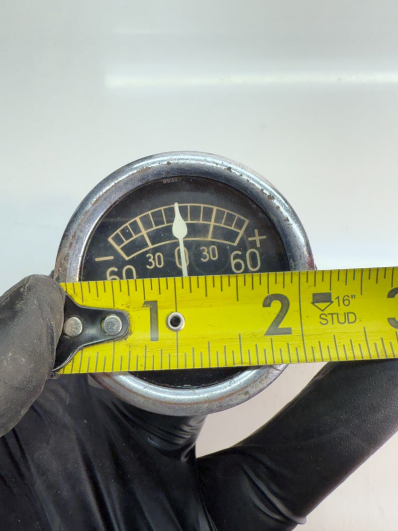 Vintage AMPERES Gauge 60-30-0-30-60 AMP Part Number 95397 B8-10