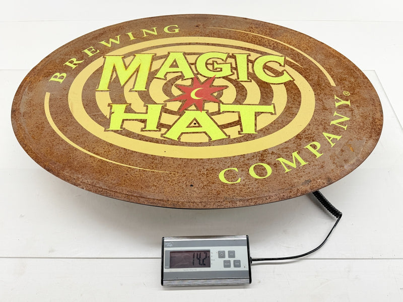 Rare Vintage 1990's Magic Hat Brewing Double Sided Oval Metal Sign Vermont Beer