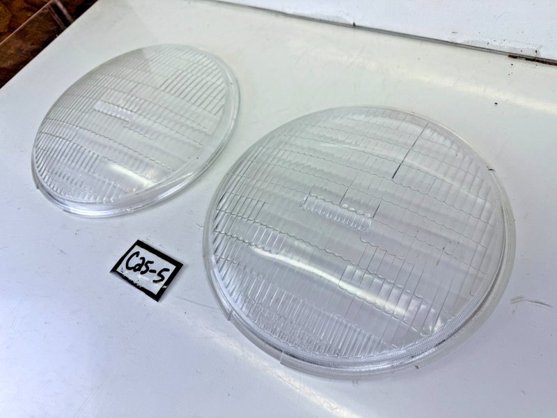 NOS 1940 Dodge Truck Bi-Ray PAIR Head Lamp Lenses Hall Detroit Mopar C25-5