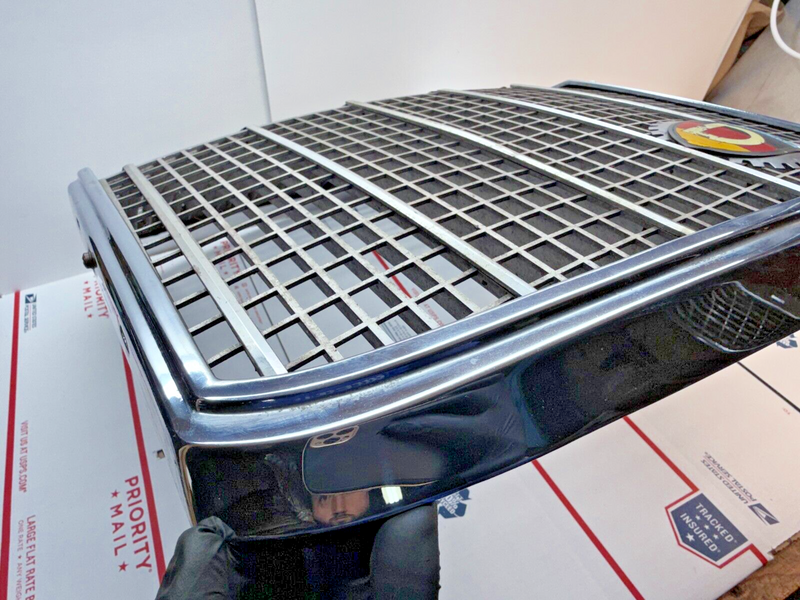 NOS? OEM Mercedes W108 W109 Radiator Shroud Guard Grill Radiator Cowl Emblem P1