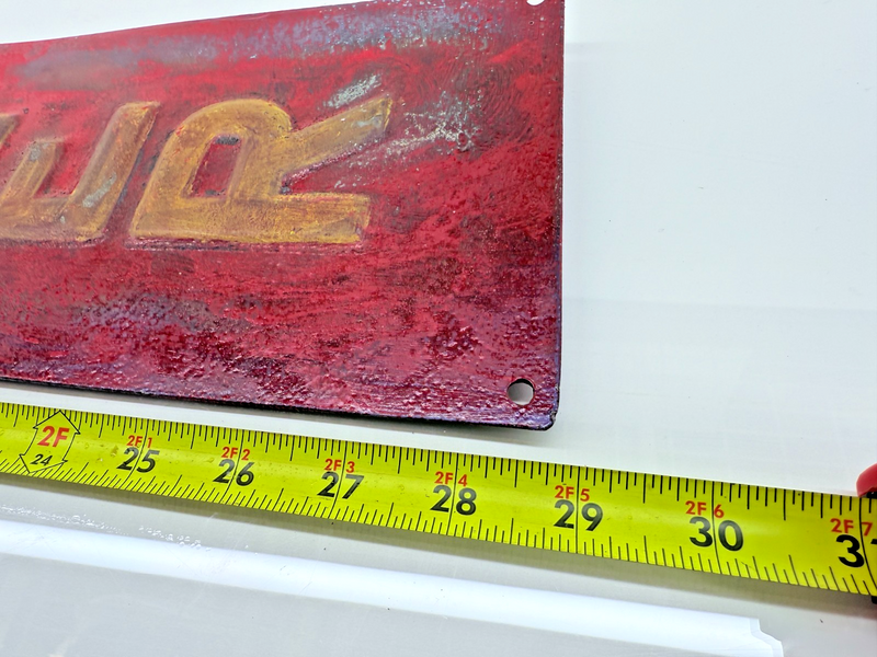 RARE Vintage Original Chrysler Metal Sign Embossed Letters ManCave Garage 29x6