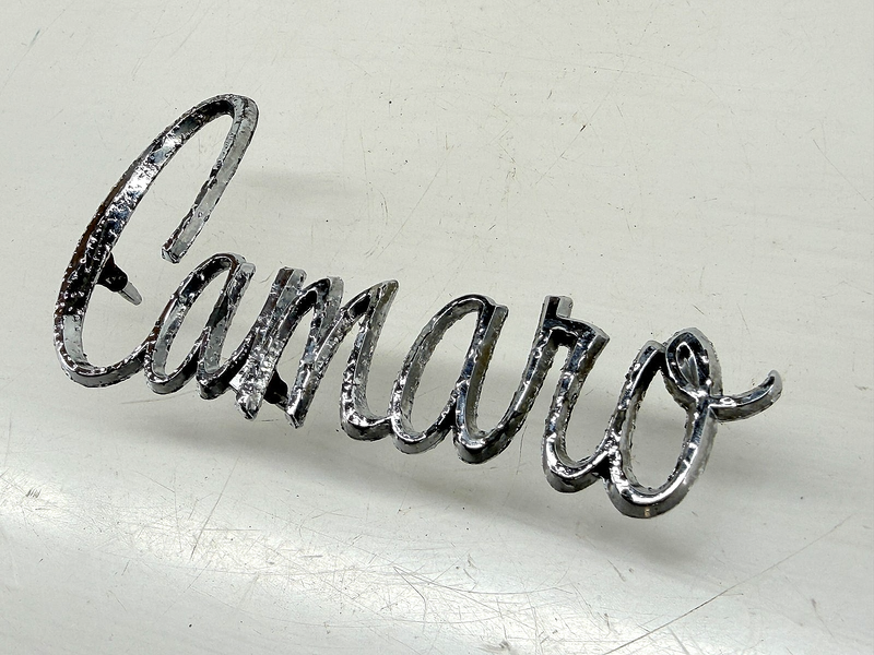 OEM 1970 - 1974 Chevrolet Camaro Fender Script Emblem Chrome 3974594 E9-68