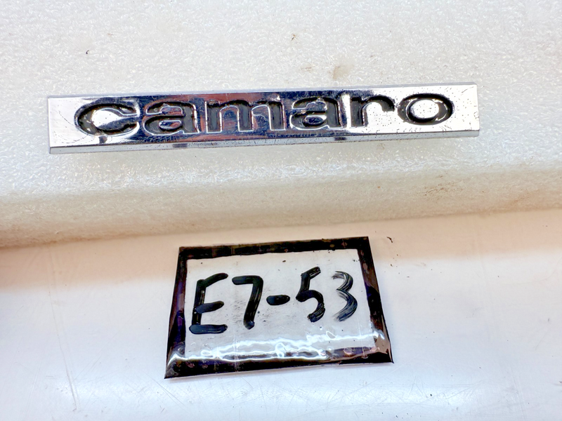 OEM 1967 Chevrolet Camaro Header Panel Trunk Emblem GM 3909137 E7-53