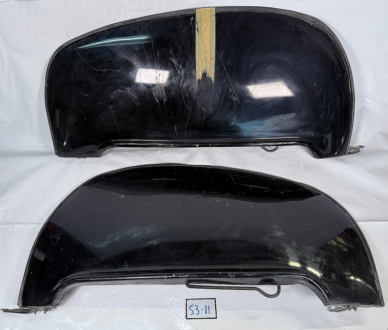 Vintage 1930s - 1940s Pair Teardrop Car Truck Fender Skirts Ford Chevrolet S3-11