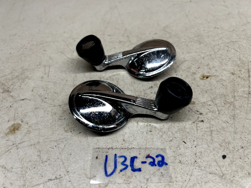 OEM 1958-1964 Impala Belair Chrome Vent Window Crank Handle PAIR 59 61 62 B22-1