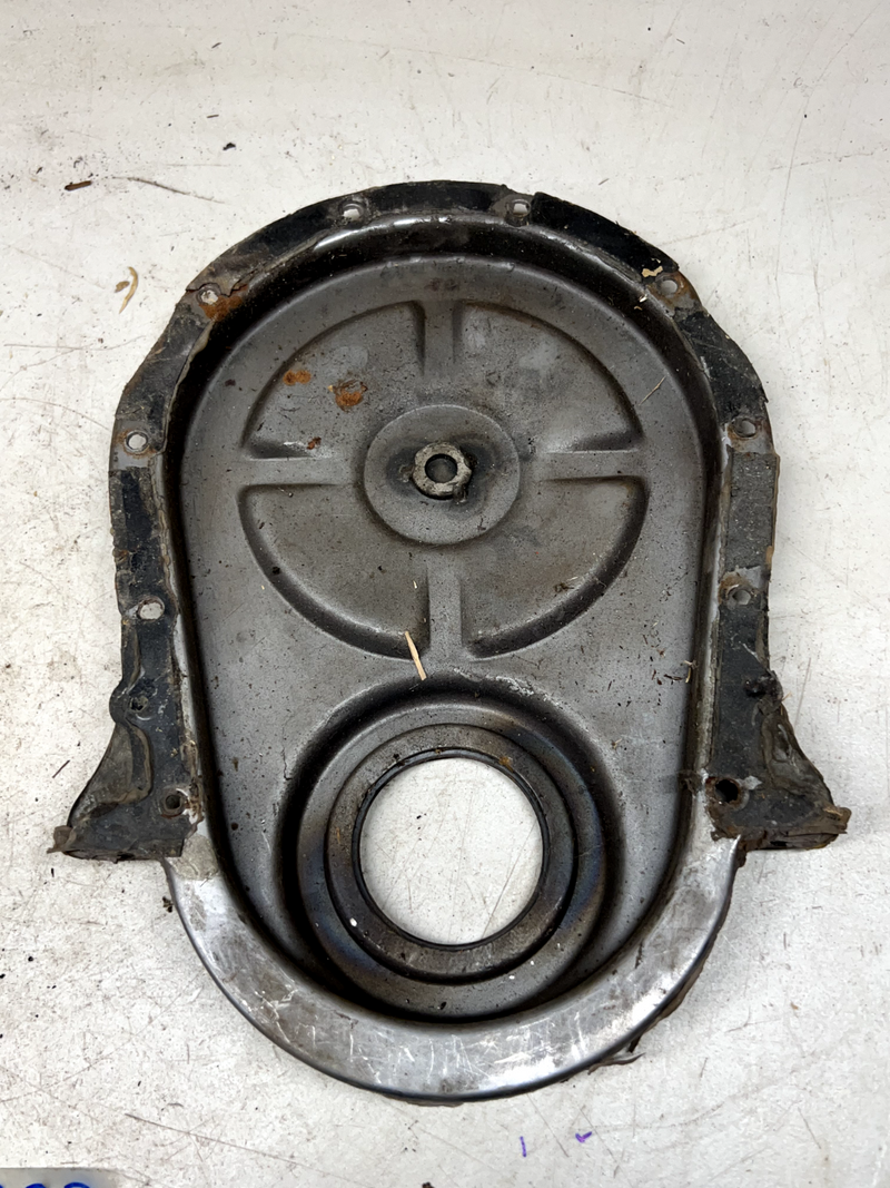 1965 1966 Chevy Corvette 427 Timing Chain Cover 7" Balancer Oil Pan 65 66 B33