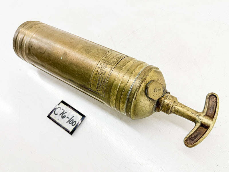 Vintage Pyrene Brass Fire Extinguisher Quart Pump Willys MB GPW Military C76-100
