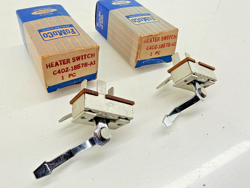 (1) NOS 1964 - 1967 MUSTANG FALCON RANCHERO HEATER SWITCH C4DZ-18578-A1 C56-54