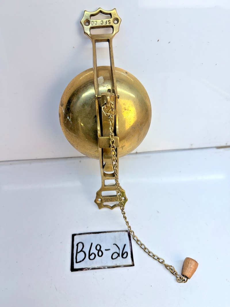 Vintage San Francisco Cable Car SFC Co Solid Brass Trolley Bell Door Knocker B68