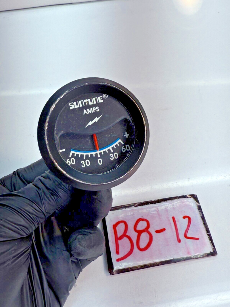 Vintage Suntune Amp meter 2” Gauge Ammeter Iluminated B8-12